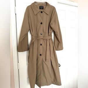Timeless Brown Belted Trench Coat with Classic Details - 100% Cotton